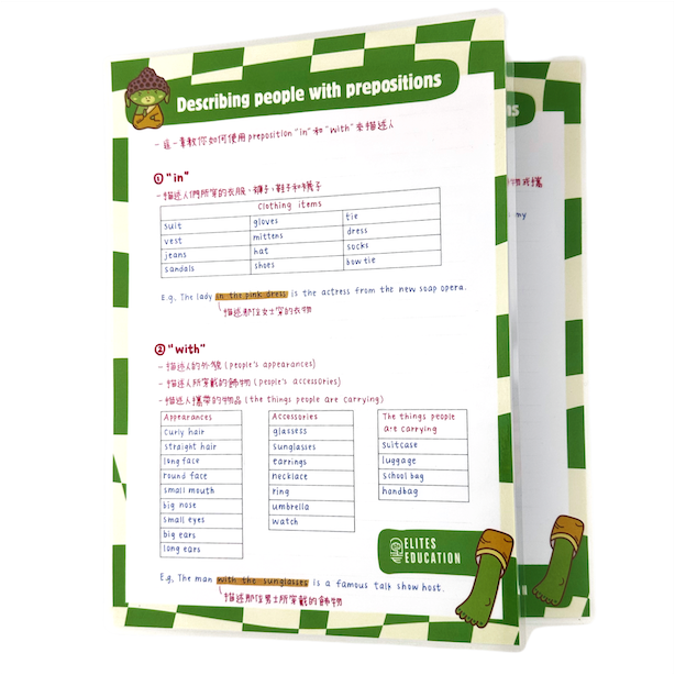 Describing people with prepositions